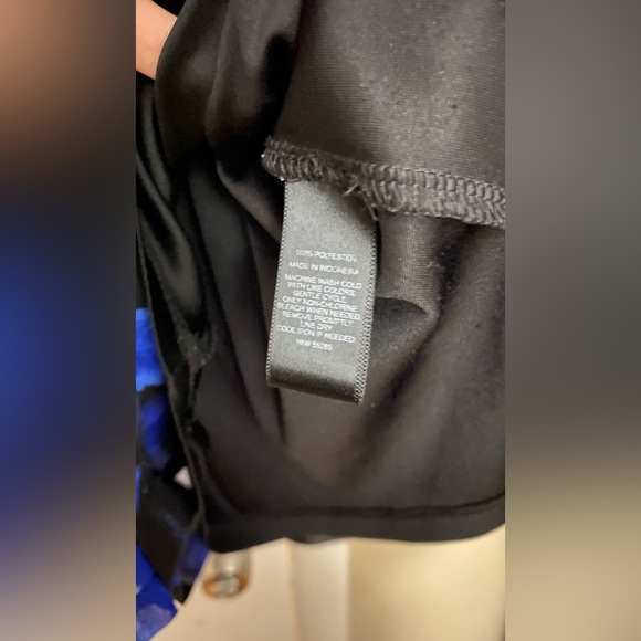 Express Black with Blue Feathers Romper Size XS - Picture 8 of 9